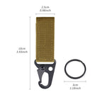 Mosquetón con hebilla de correas de nailon táctico, gancho EDC Molle para mochila, Clip para cinturón, llavero, colgador para acampar y escalar al aire libre, 3 uds.