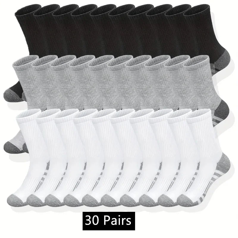 10/20/30 pares de calcetines clásicos para hombre, calcetines deportivos Unisex para correr, baloncesto, antideslizantes, calcetines transpirables para exteriores para hombre
