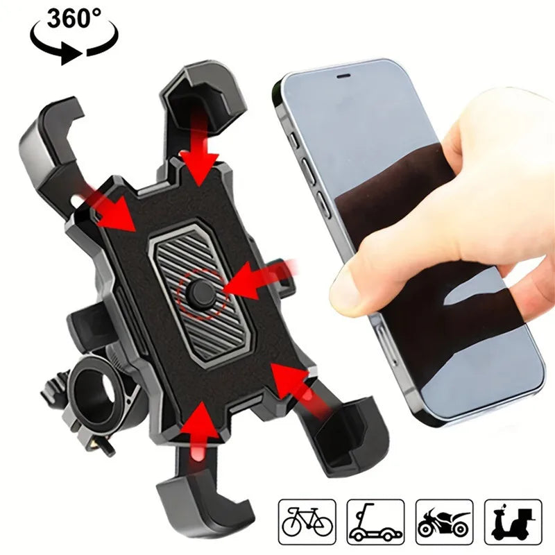 Soporte para teléfono de bicicleta, accesorios para bicicleta, soporte ajustable para motocicleta 360 °   Clip giratorio GPS Ciclismo Mtb Accesorios Bicicletas Deportes