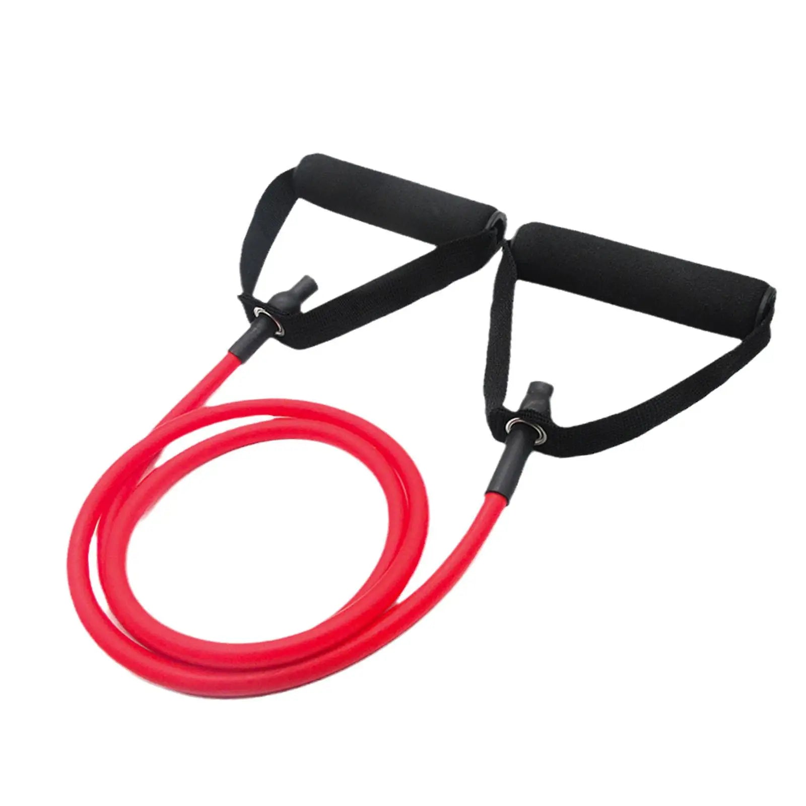 Bandas de resistencia de 5 niveles con asas para Yoga, cuerda de tracción elástica para ejercicio físico, banda de tubo para entrenamientos en casa, entrenamiento de fuerza D1z5