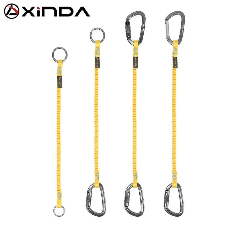 Xinda-cordón de herramienta de seguridad con gancho de mosquetón, cuerda de seguridad anticaída, accesorios de escalada para trabajo aéreo