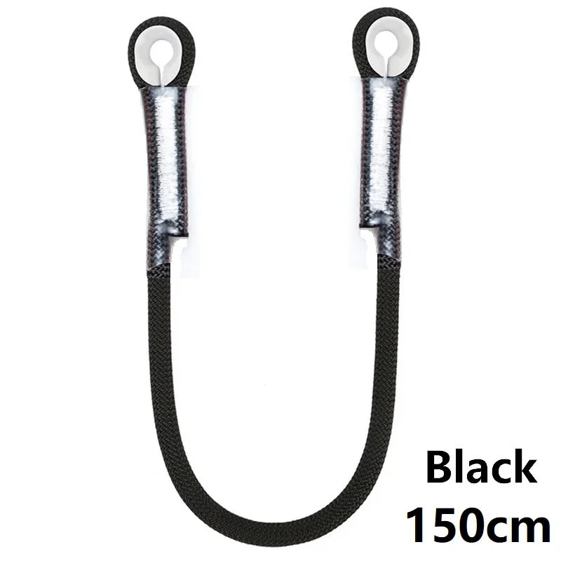 Cuerda para escalada en roca al aire libre, cuerda estática de 10,5mm, 20kN, protector de ojo a ojo, cordón precocido, eslinga, equipo de montañismo