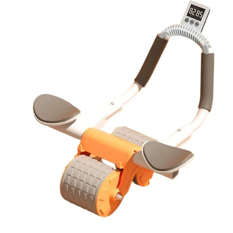 Soporte para codo, rueda Abdominal de rebote automático, entrenador de músculos abdominales con pantalla de mostrador, rueda de rodillo para ejercicio físico