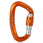 Mosquetón profesional en forma de D de 25KN, mosquetón de bloqueo de tornillo para puerta, equipo de escalada y rappel, equipo rápido, herramientas EDC para exteriores