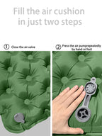 Colchón inflable doble para acampar al aire libre, colchoneta para dormir Extra ancha, cama plegable ultraligera, colchoneta para dormir, colchoneta de viaje para coche