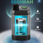 Juego de ducha para acampar al aire libre, 6000mAh, resistente al agua, con pantalla Digital, bomba de ducha eléctrica portátil para senderismo, viajes, riego de mascotas