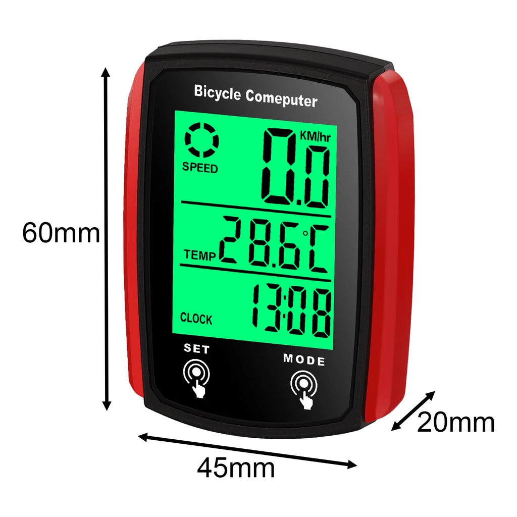Velocímetro para bicicleta, odómetro, pantalla LCD, velocímetro de ciclismo con cable, velocímetro para bicicleta de montaña, accesorios para bicicleta