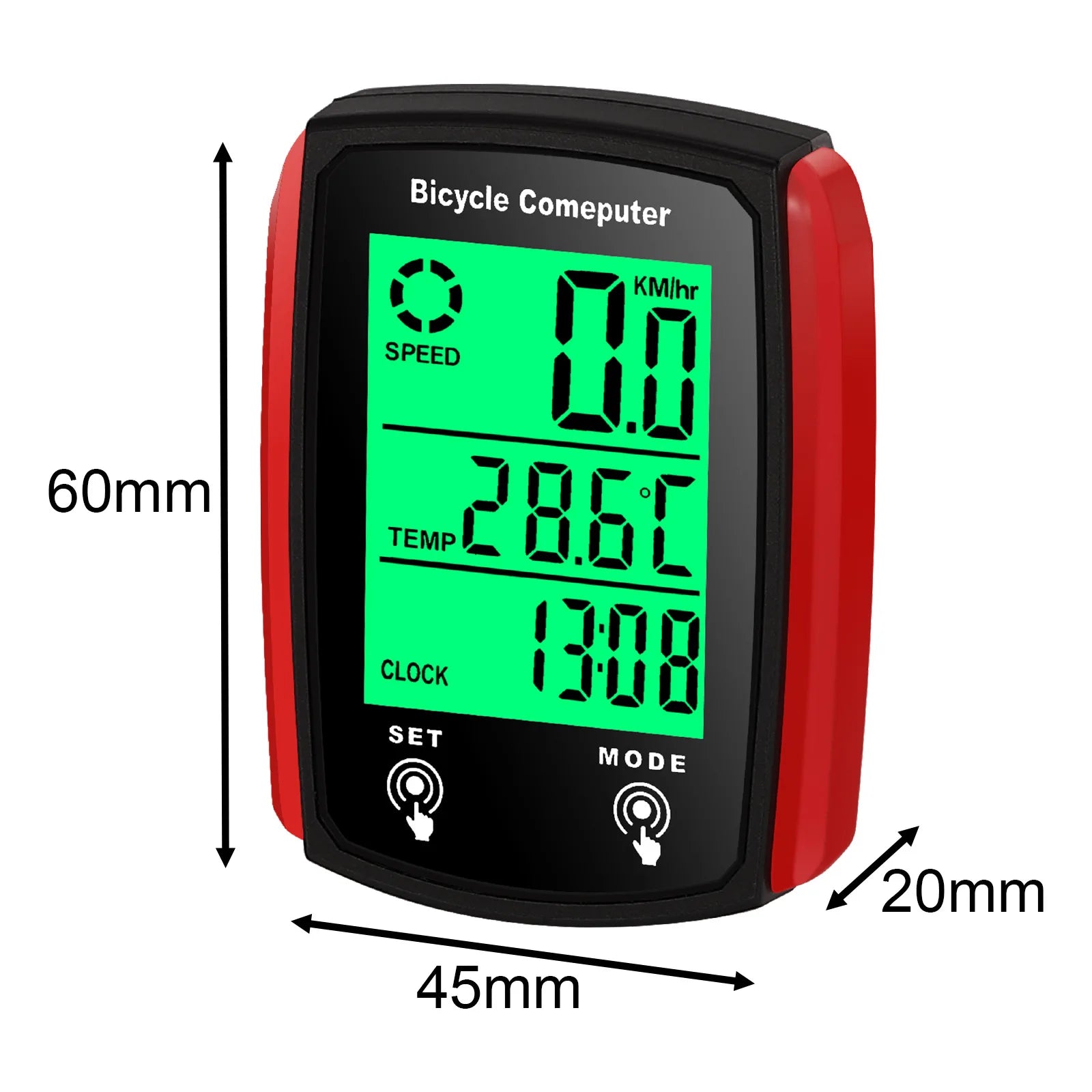 Velocímetro para bicicleta, odómetro, pantalla LCD, velocímetro de ciclismo con cable, velocímetro para bicicleta de montaña, accesorios para bicicleta