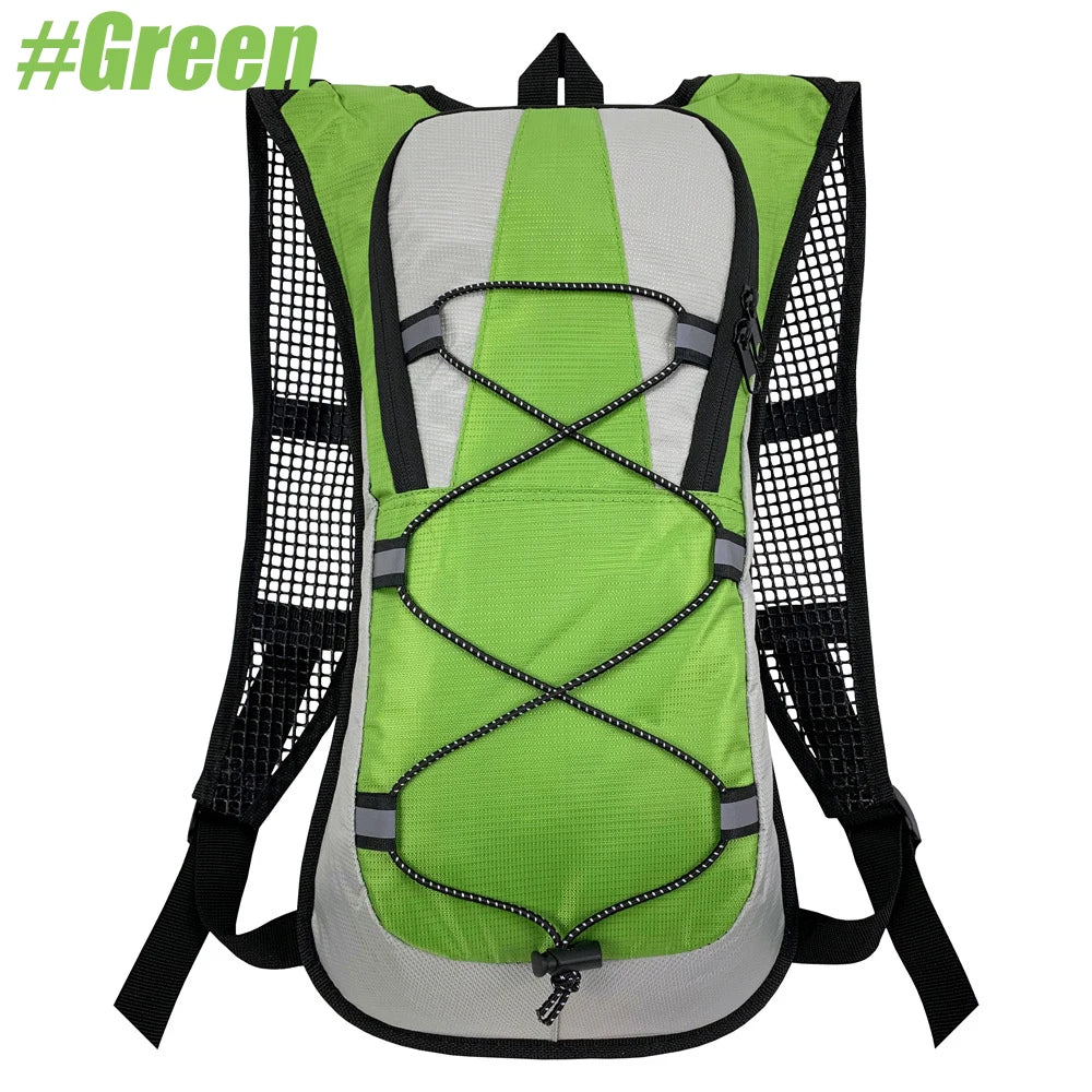 Paquete de hidratación, mochila de hidratación aislada o vejiga de agua y almacenamiento sin BPA de 2L, mochila de senderismo para correr, andar en bicicleta, acampar