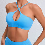 STOUREG, parte de atrás bonita, Sujetador deportivo para mujer, gimnasio, Yoga, espalda cruzada, Top deportivo para correr, ropa deportiva acolchada transpirable para Fitness