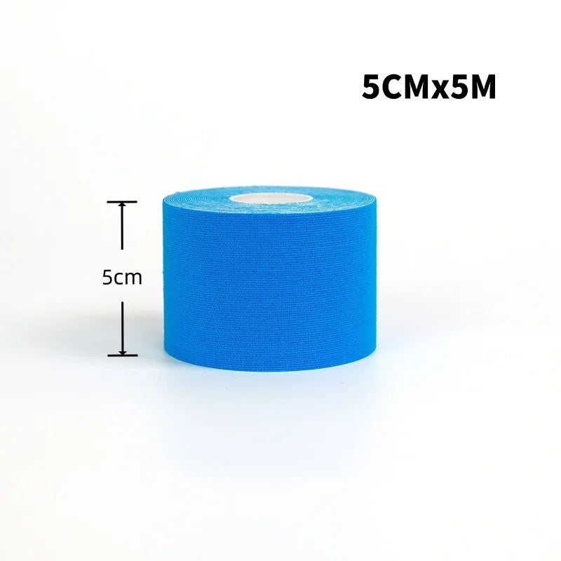 Cinta deportiva de kinesiología muscular, parche elástico para aliviar el dolor de rodilla, pegatinas de recuperación atlética, vendajes de Fitness, 5-10 cm