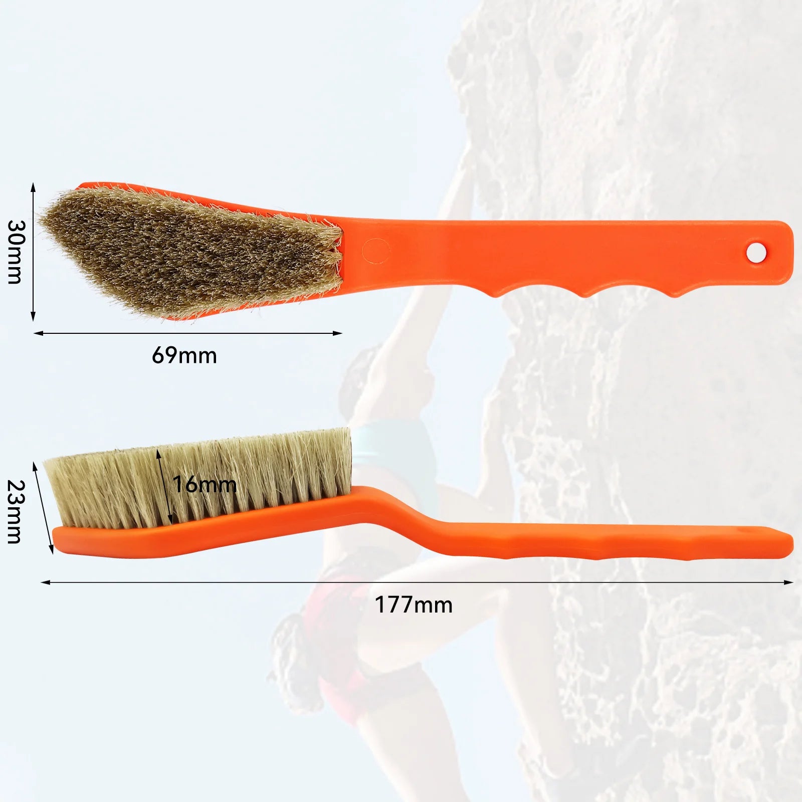 Cepillo de escalada y remojo de cerdas de jabalí con mango ergonómico, suministros para el hogar, productos para el hogar
