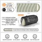 Saco de dormir Qunature para acampar al aire libre, colcha de empalme portátil cálida para el hogar resistente al frío para una sola persona, equipo de Camping