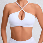 STOUREG, parte de atrás bonita, Sujetador deportivo para mujer, gimnasio, Yoga, espalda cruzada, Top deportivo para correr, ropa deportiva acolchada transpirable para Fitness