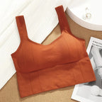 Sujetador deportivo transpirable antisudor para mujer, Top de Yoga sin costuras, Top corto a prueba de golpes, Sujetador deportivo Push Up, Top de entrenamiento para gimnasio