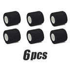Vendaje deportivo de gasa negra, 6 uds./12 Uds./24 Uds., 5cm x 4,5 m, con vendaje elástico transpirable autoadhesivo para fijar dedos, muñecas