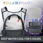 Mochila impermeable portátil para bicicleta con capa aislante, bolsa de agua de 3L, bolsa para deportes al aire libre, escalada, senderismo, mochila de hidratación