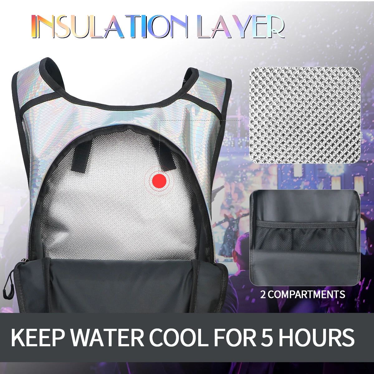 Mochila impermeable portátil para bicicleta con capa aislante, bolsa de agua de 3L, bolsa para deportes al aire libre, escalada, senderismo, mochila de hidratación