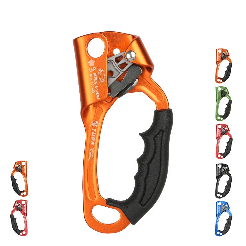 Dispositivo ascendente de mano SRT para escalada en roca al aire libre mango de montañero equipo de escalada de mano izquierda y derecha herramientas de cuerda