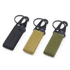 Mosquetón con hebilla de correas de nailon táctico, gancho EDC Molle para mochila, Clip para cinturón, llavero, colgador para acampar y escalar al aire libre, 3 uds.