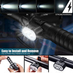Juego de luces delanteras y traseras para bicicleta, faro con carga USB, resistente al agua, linterna LED, accesorios para bicicleta