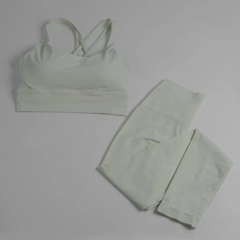 Nuevo Conjunto de traje deportivo para Pilates para mujer, ropa deportiva profesional que absorbe los golpes, sujetador para correr, traje de yoga, pecho de secado rápido