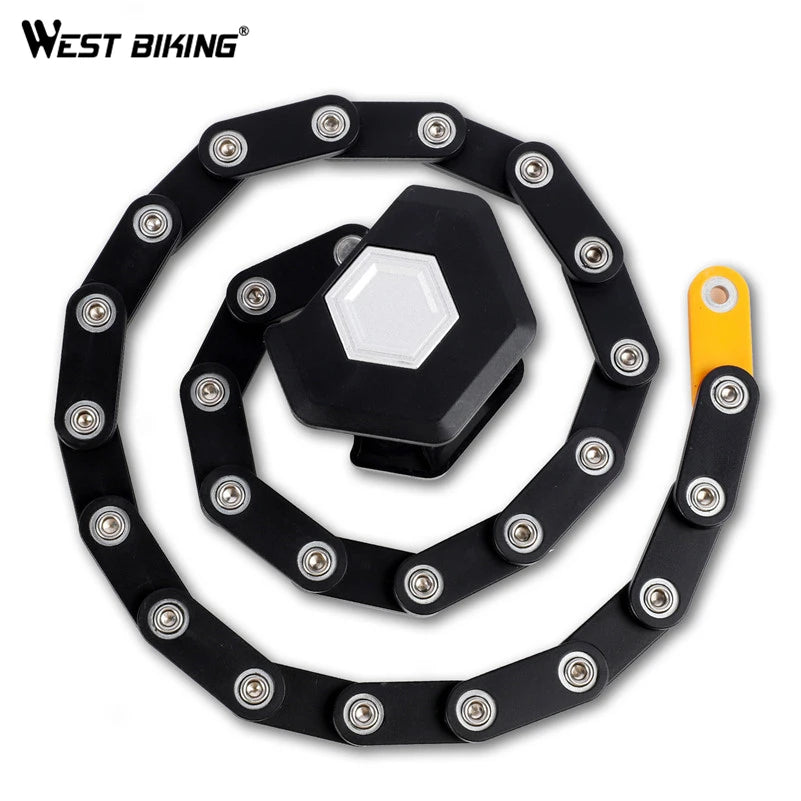 Candado plegable para bicicleta, candado de seguridad antirrobo de acero de aleación portátil, candado para bicicleta eléctrica, accesorios para bicicleta de montaña y carretera