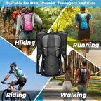 Paquete de hidratación, mochila de hidratación aislada o vejiga de agua y almacenamiento sin BPA de 2L, mochila de senderismo para correr, andar en bicicleta, acampar