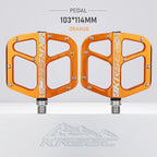 Pedales de bicicleta Pedal de bicicleta de montaña Pedal plano de plataforma de bicicleta ligera de 9/16 pulgadas para BMX MTB bicicleta de carretera para adultos
