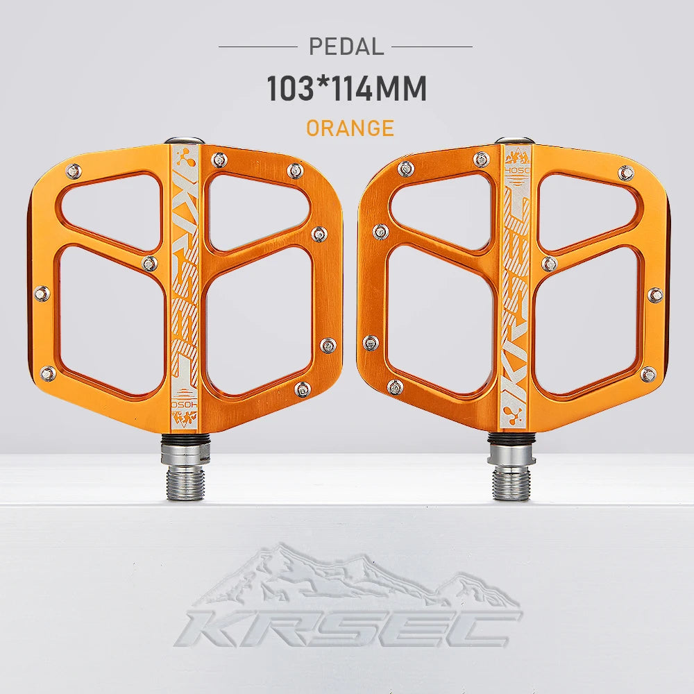 Pedales de bicicleta Pedal de bicicleta de montaña Pedal plano de plataforma de bicicleta ligera de 9/16 pulgadas para BMX MTB bicicleta de carretera para adultos