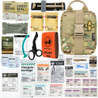 RHINO RESCUE-SE IFAK Botiquín de primeros auxilios para traumatismos, bolsa médica táctica para viajes en casa en coche, senderismo y acampada, equipo de supervivencia de emergencia