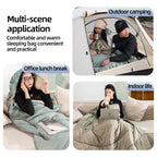 Saco de dormir Qunature para acampar al aire libre, colcha de empalme portátil cálida para el hogar resistente al frío para una sola persona, equipo de Camping