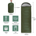 Saco de dormir para acampar, ultraligero, impermeable, sobre cálido para 4 estaciones, sacos de dormir para mochilero, para viajes al aire libre y senderismo
