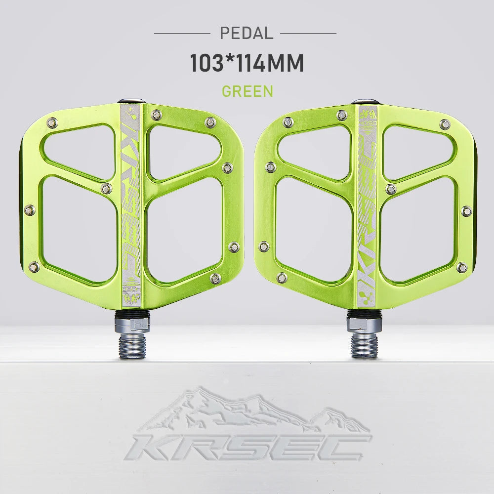 Pedales de bicicleta Pedal de bicicleta de montaña Pedal plano de plataforma de bicicleta ligera de 9/16 pulgadas para BMX MTB bicicleta de carretera para adultos