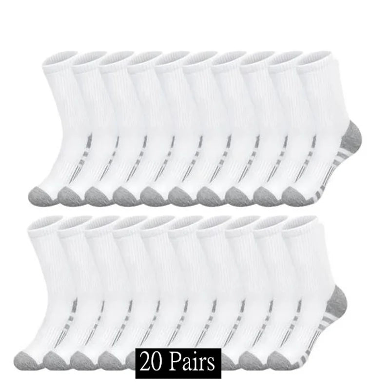 10/20/30 pares de calcetines clásicos para hombre, calcetines deportivos Unisex para correr, baloncesto, antideslizantes, calcetines transpirables para exteriores para hombre