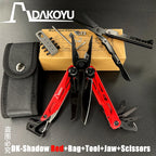 DAKOYU DKShadow Alicates multiherramienta para acampar con silbato de emergencia Herramienta compacta para exteriores de 8 colores, adecuada para senderismo y acampada