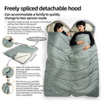 Saco de dormir Qunature para acampar al aire libre, colcha de empalme portátil cálida para el hogar resistente al frío para una sola persona, equipo de Camping