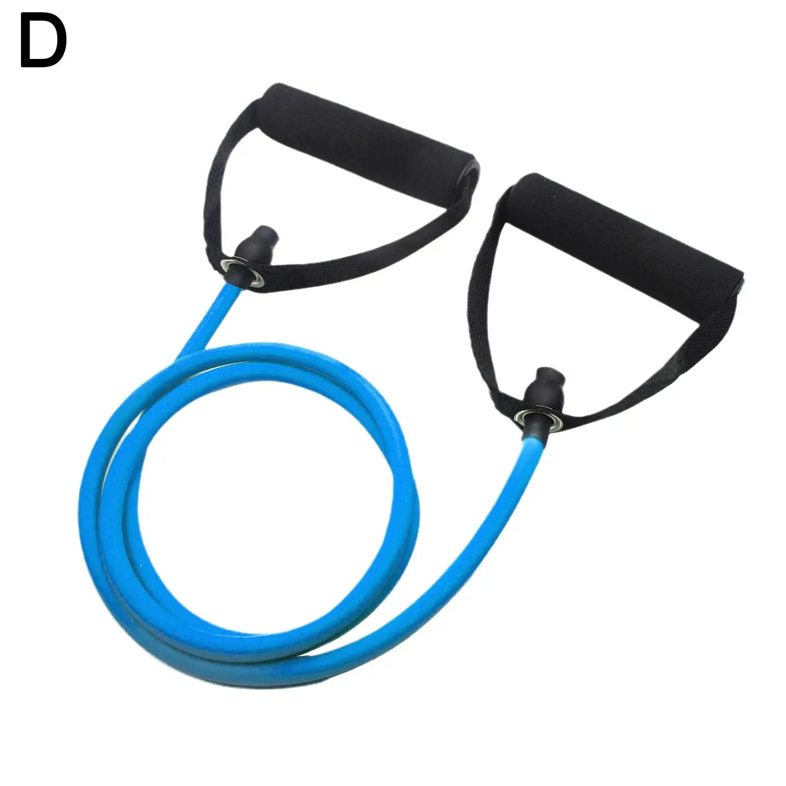 Bandas de resistencia de 5 niveles con asas para Yoga, cuerda de tracción elástica para ejercicio físico, banda de tubo para entrenamientos en casa, entrenamiento de fuerza D1z5