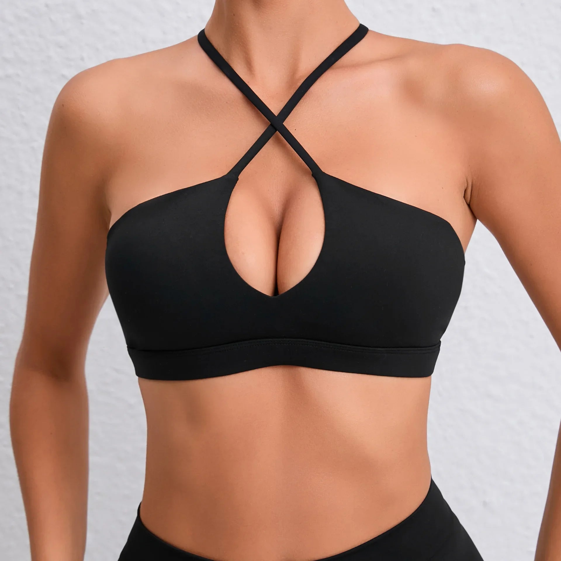 STOUREG, parte de atrás bonita, Sujetador deportivo para mujer, gimnasio, Yoga, espalda cruzada, Top deportivo para correr, ropa deportiva acolchada transpirable para Fitness