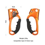 Dispositivo ascendente de mano SRT para escalada en roca al aire libre mango de montañero equipo de escalada de mano izquierda y derecha herramientas de cuerda