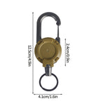LLavero de cuerda de alambre retráctil para exteriores, mochila, llavero antipérdida con cuerda antirrobo de resorte, equipo de escalada para acampar