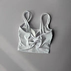 Sujetadores deportivos para mujer, Top deportivo, lencería Sexy, almohadilla fija push-up, sujetador de Yoga, ropa interior anudada en la espalda, chaleco para correr, camisetas de gimnasio