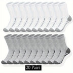 10/20/30 pares de calcetines clásicos para hombre, calcetines deportivos Unisex para correr, baloncesto, antideslizantes, calcetines transpirables para exteriores para hombre
