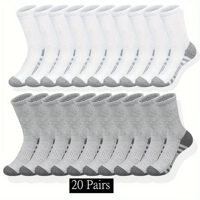 10/20/30 pares de calcetines clásicos para hombre, calcetines deportivos Unisex para correr, baloncesto, antideslizantes, calcetines transpirables para exteriores para hombre