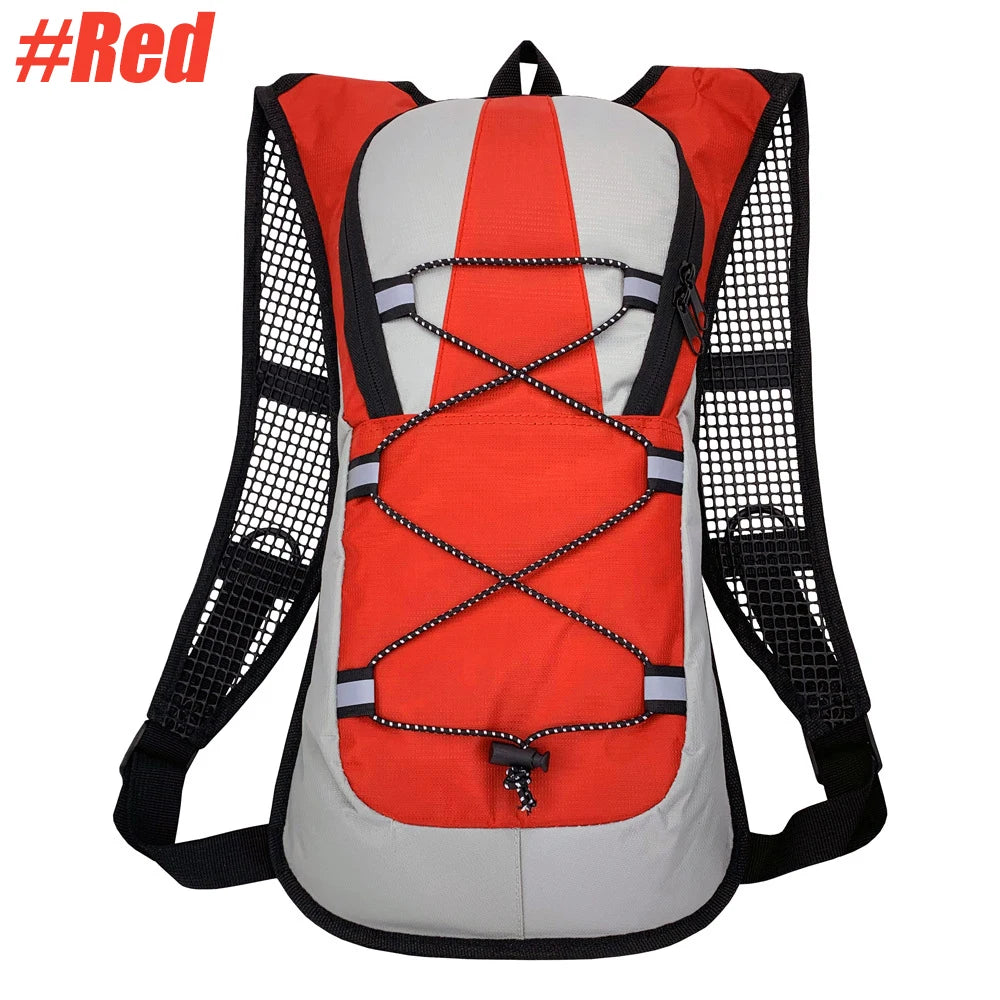 Paquete de hidratación, mochila de hidratación aislada o vejiga de agua y almacenamiento sin BPA de 2L, mochila de senderismo para correr, andar en bicicleta, acampar