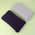 Almohada inflable portátil de PVC flocado, almohada de aire para dormir para acampar, viajes, senderismo al aire libre, vuelo, almohada plegable para reposacabezas