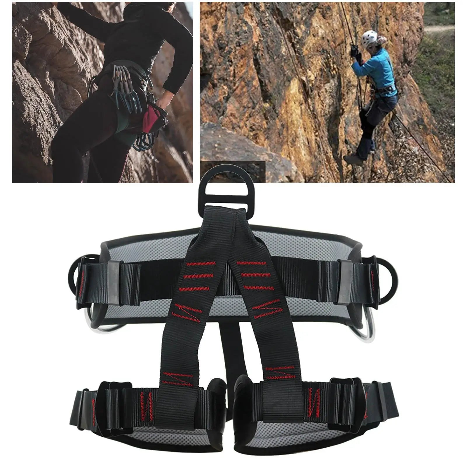 Arnés de escalada en roca para árboles, protección contra caídas, arnés resistente de 25kN para equipos de supervivencia, suministros de protección para exteriores