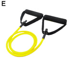 Bandas de resistencia de 5 niveles con asas para Yoga, cuerda de tracción elástica para ejercicio físico, banda de tubo para entrenamientos en casa, entrenamiento de fuerza D1z5
