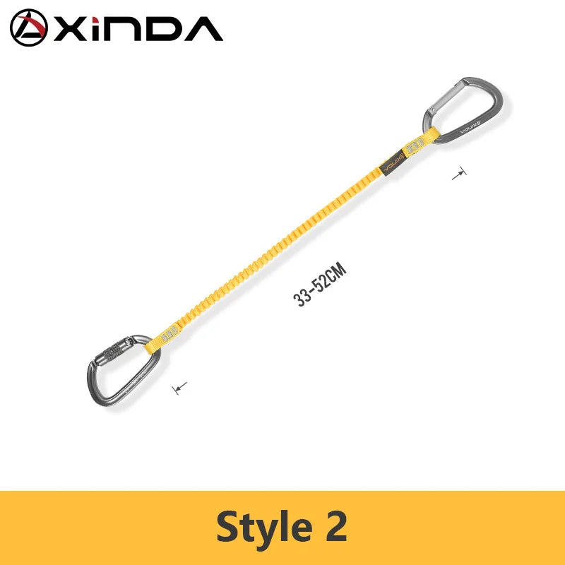Xinda-cordón de herramienta de seguridad con gancho de mosquetón, cuerda de seguridad anticaída, accesorios de escalada para trabajo aéreo
