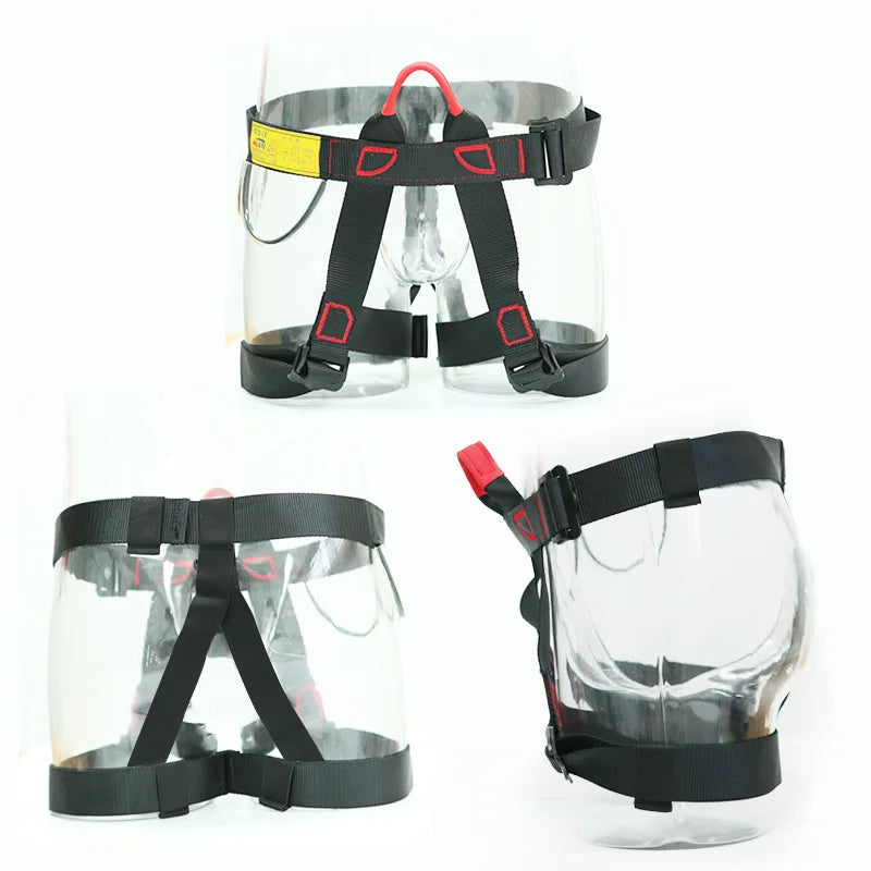 Arnés para exteriores, deportes, escalada en roca, equipo de protección de seguridad de medio cuerpo, soporte de cintura, herramientas de supervivencia aérea para montaña